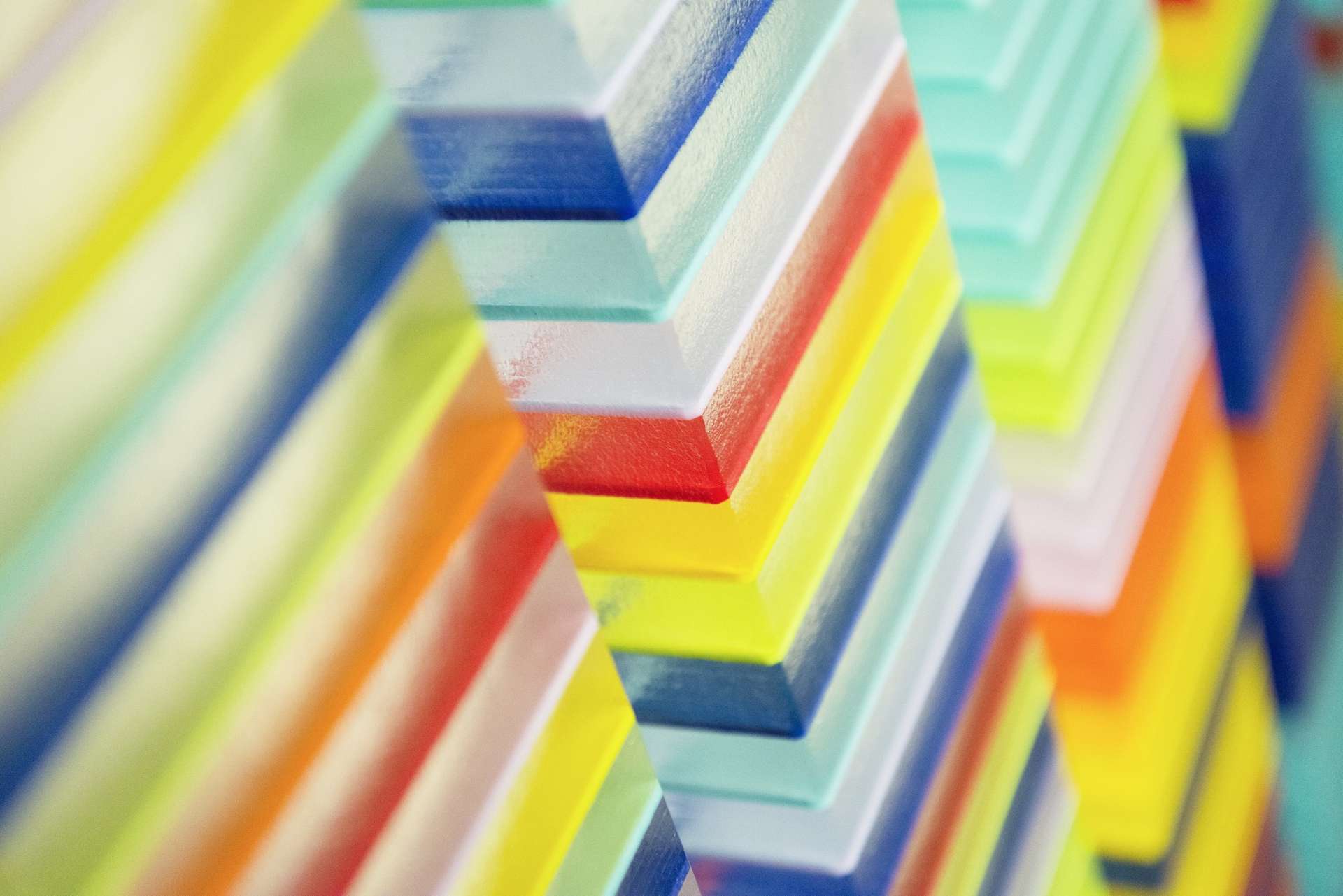 Coloured glass blocks
