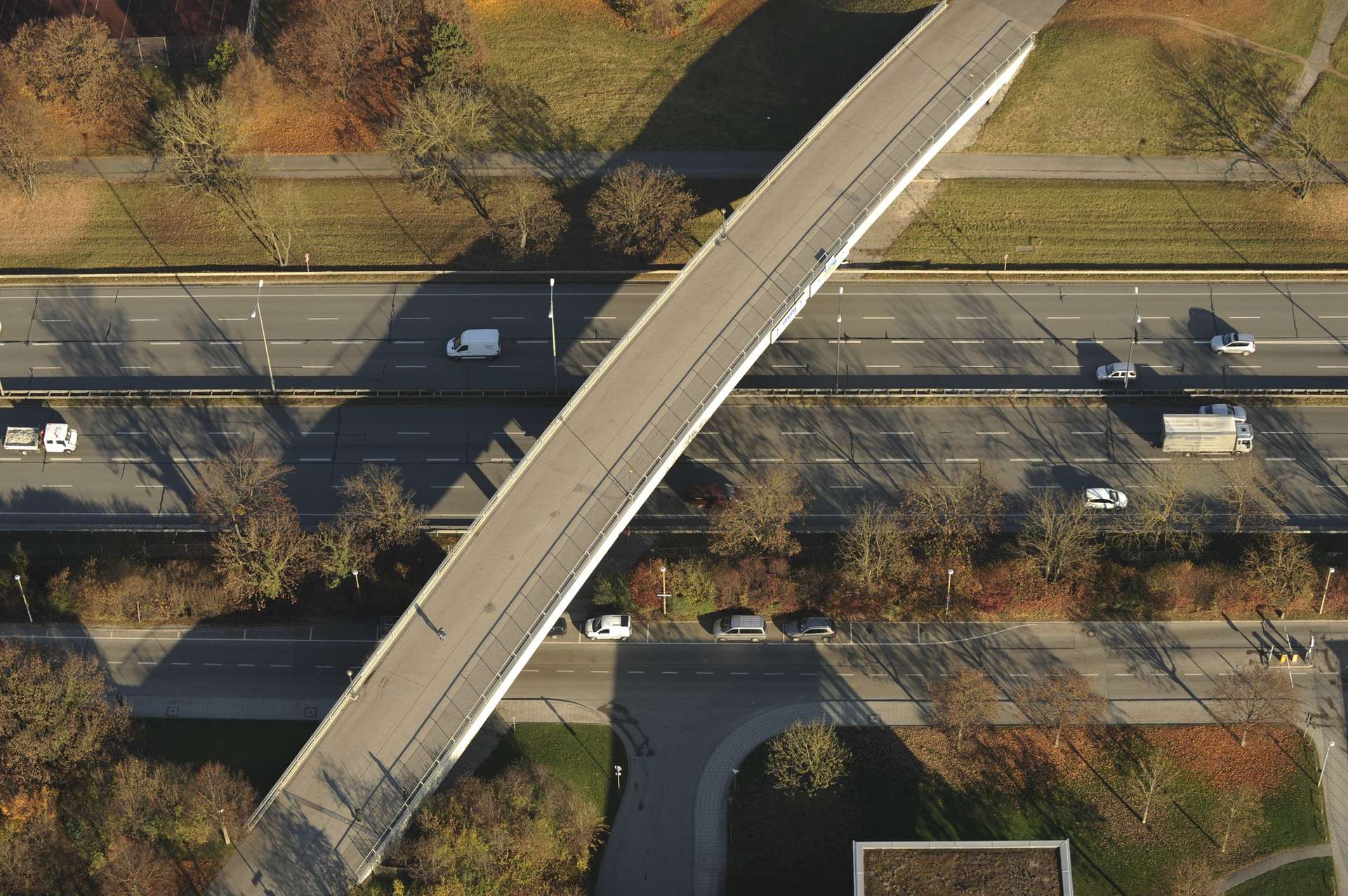 Aerial view of flyover