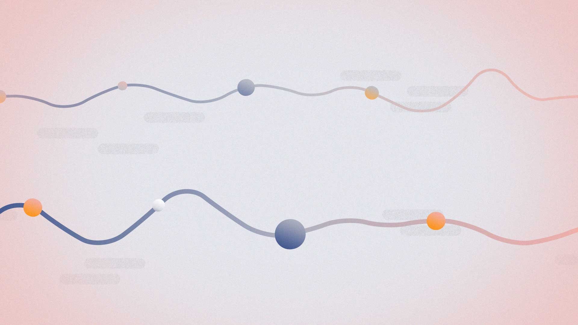 Illustration of circles on a wavey line.