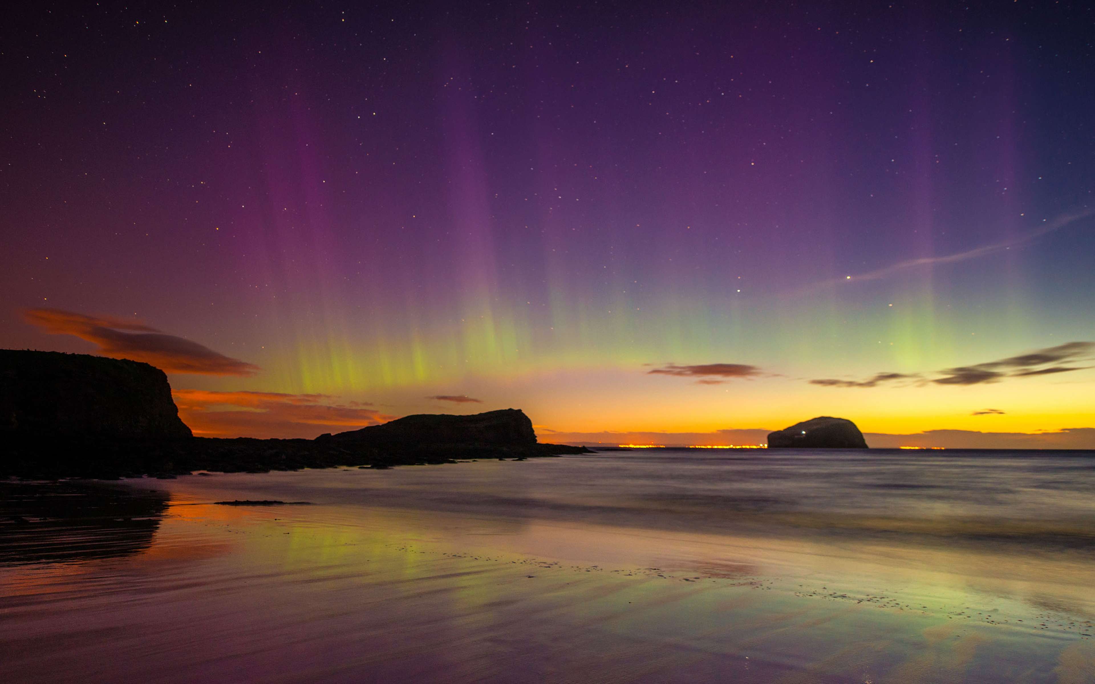 A stunning display of aurora captured in Scotland.