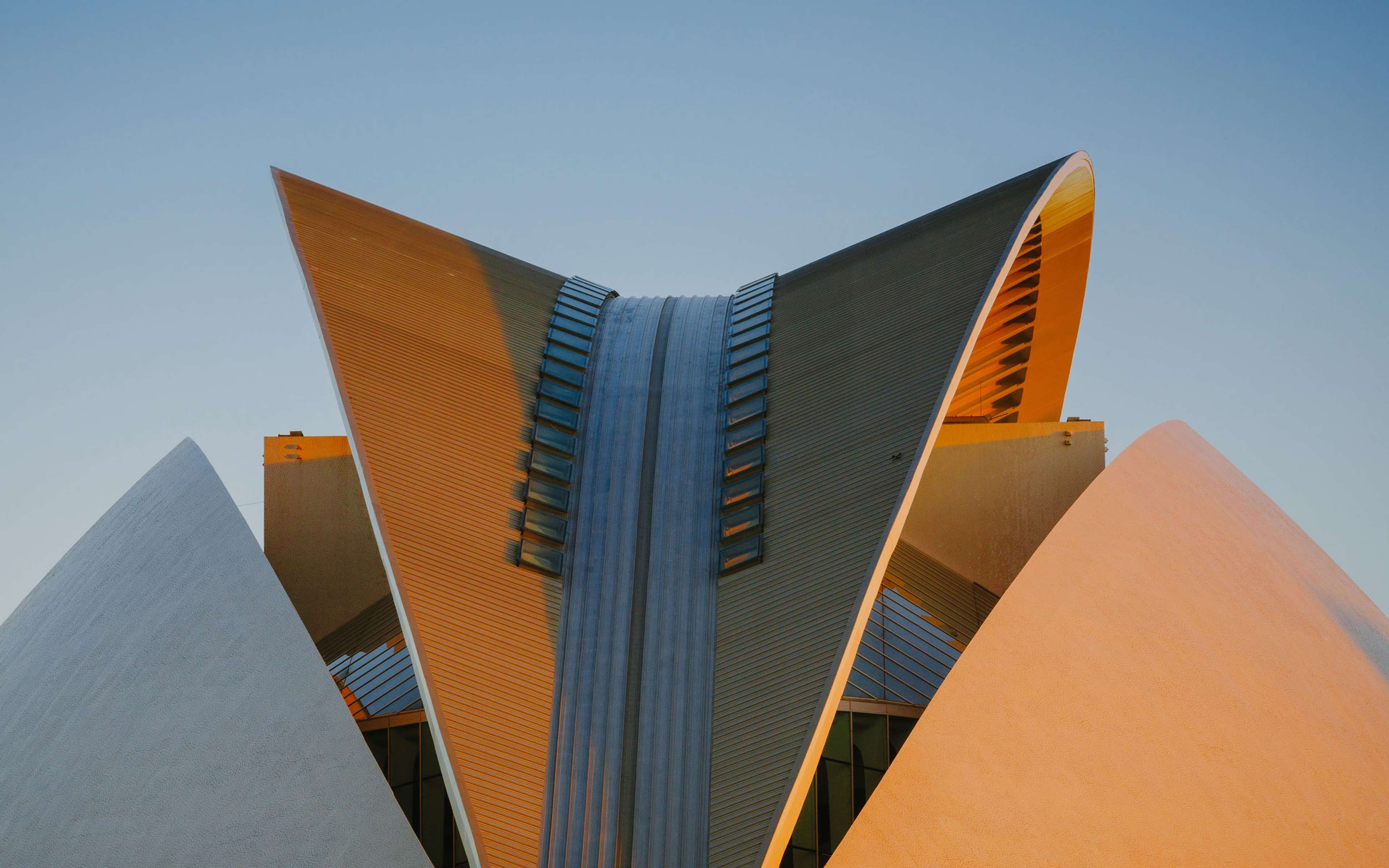 The Valencia City of Arts and Sciences at sunset.