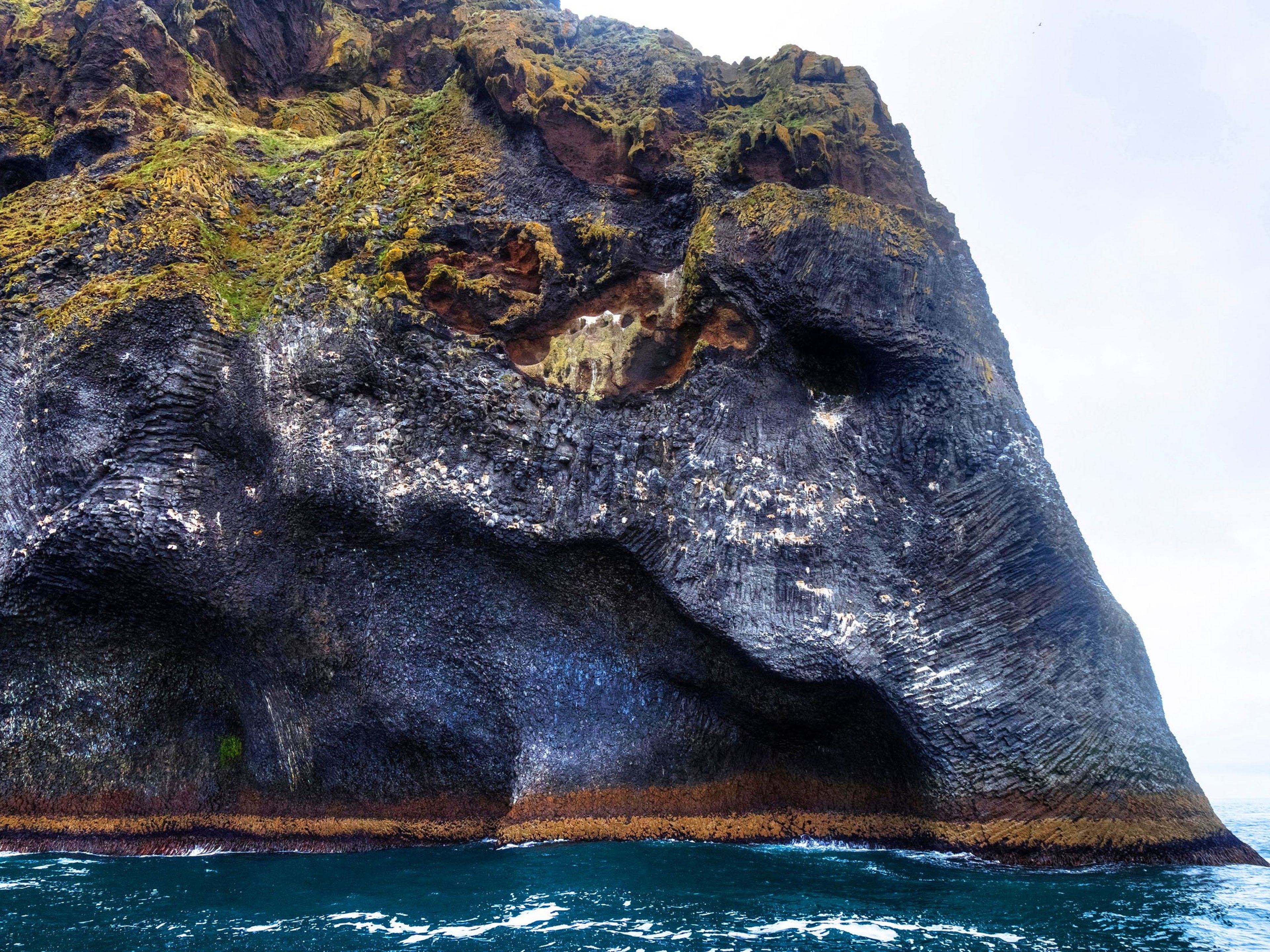 Elephant rock in Heimaey, Vestmannaeyjar, Iceland.