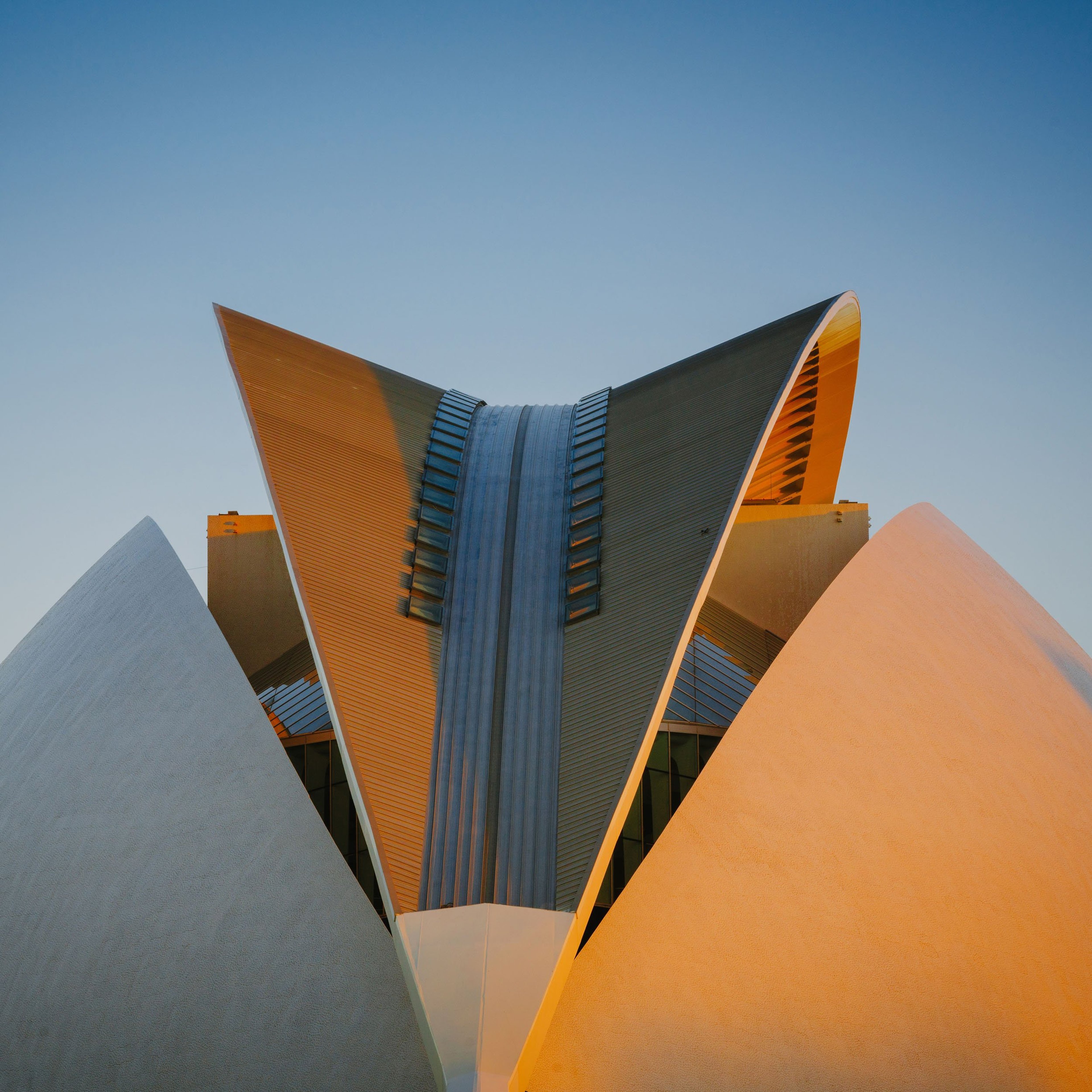 The Valencia City of Arts and Sciences at sunset.