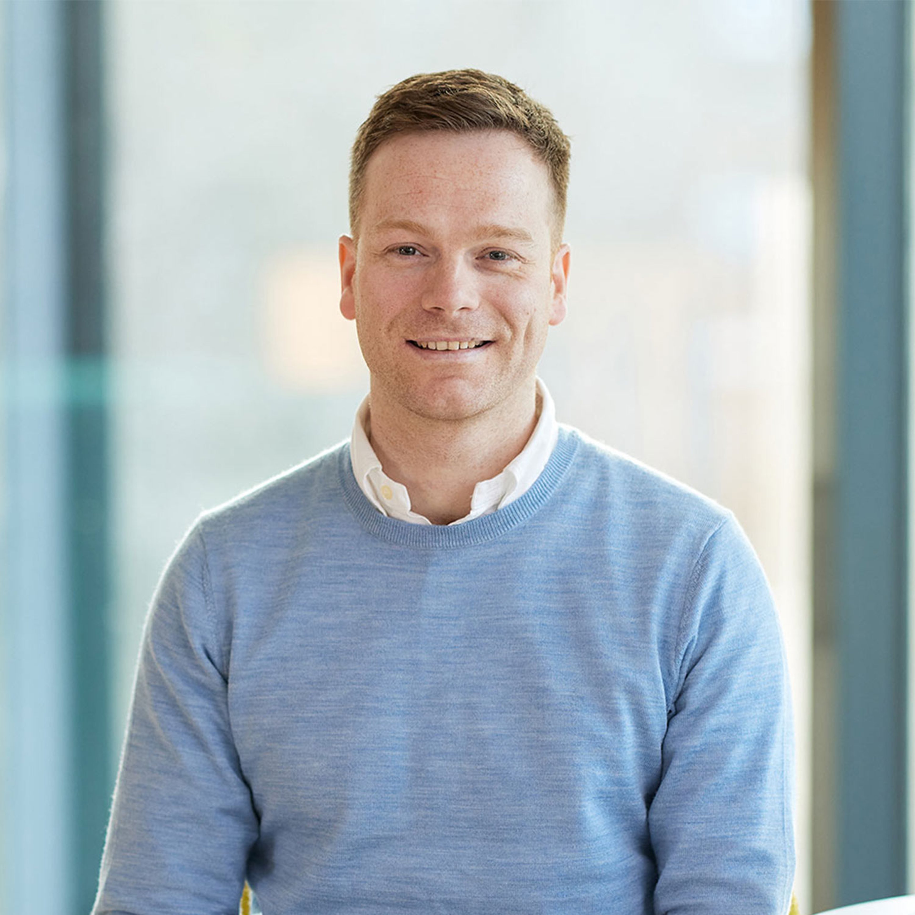 Gavin Mccaskie in the Baillie Gifford office.