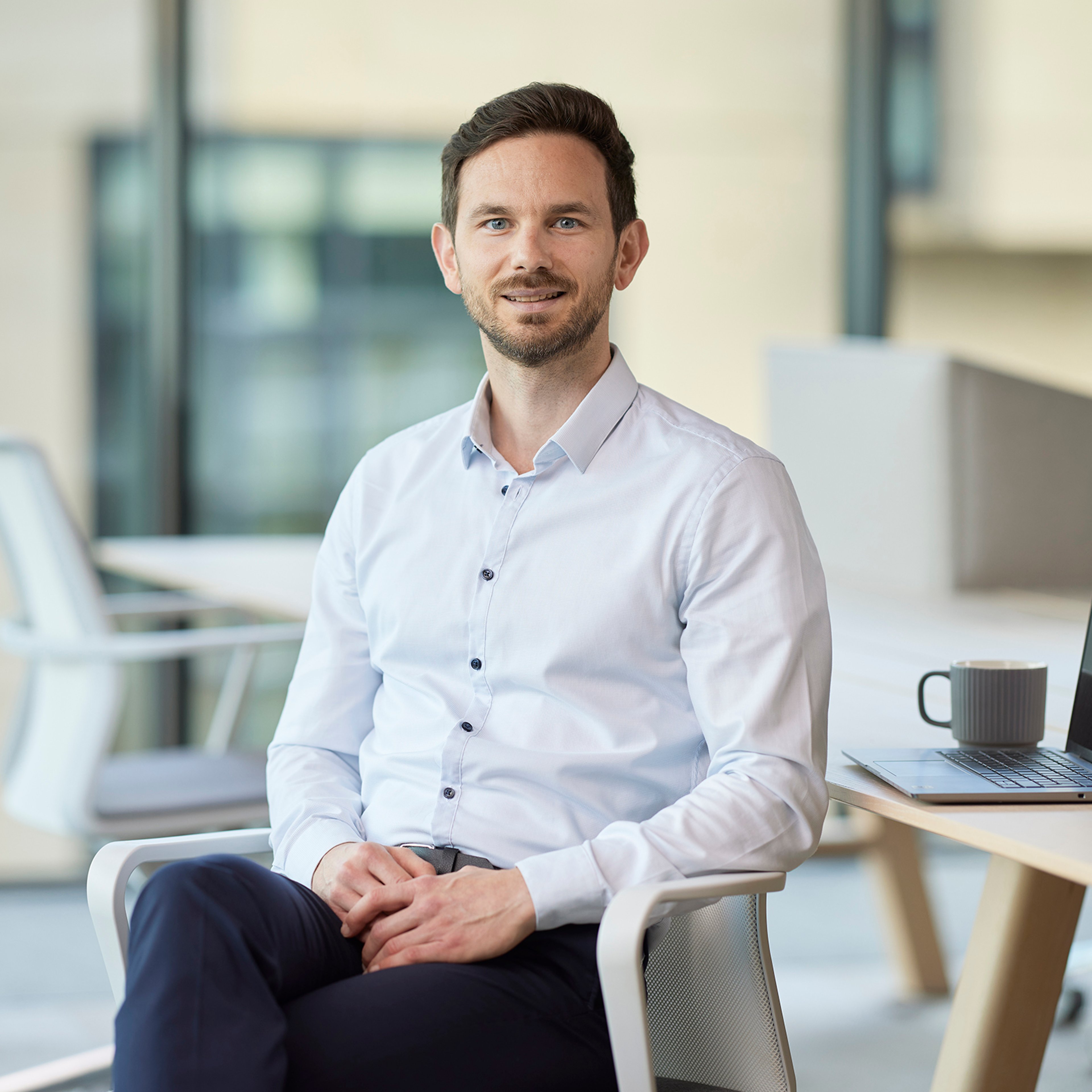 Sebastian Jeuk in the Baillie Gifford office.