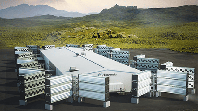 Digital Rendering of Climework's direct air capture plant, Mammoth.